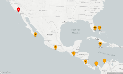 Los Angeles - Cabo San Lucas - Acapulco - Puerto Quetzal - Puntarenas - Panama City (2 Tage) - Cartagena/Kolumbien - Falmouth - Great Stirrup Cay - Miami