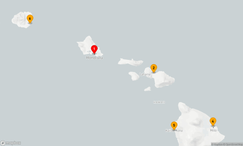 Honolulu - Kahului (2 Tage) - Hilo - Kailua-Kona - Nawiliwili (2 Tage) - Honolulu