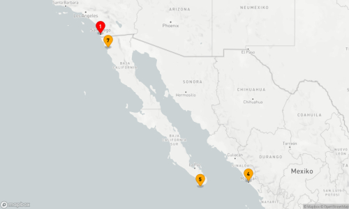 San Diego - Mazatlán - Cabo San Lucas - Ensenada - San Diego