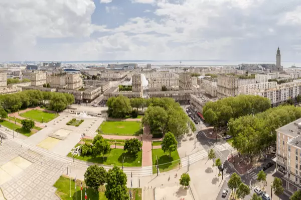 Le Havre aus der Luft Le Havre: Die beste Reisezeit