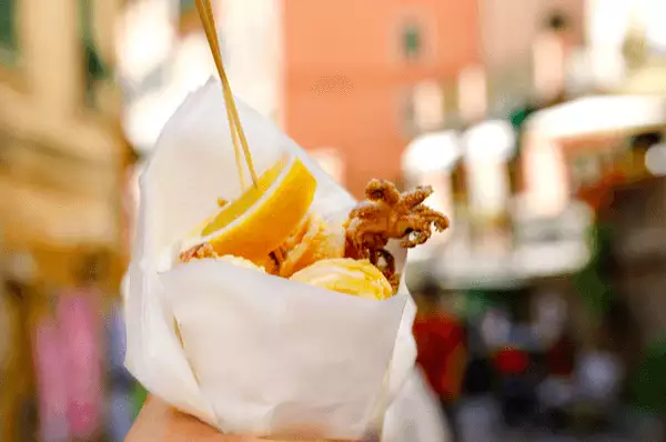 Meeresfrüchte Fritto Misto di Pesce Catania, Fischmarkt Pescheria