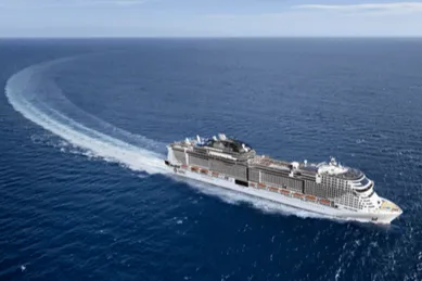 MSC Virtuosa Unterwegs auf hoher See: Die MSC Virtuosa.