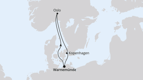 Kurzreise nach Oslo & Kopenhagen Warnemünde - Oslo - Oslo - Kopenhagen - Warnemünde