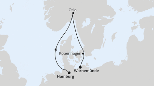 Hamburg - Oslo - Kopenhagen - Warnemünde