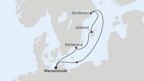 Warnemünde - Stockholm - Visby - Karlskrona - Warnemünde