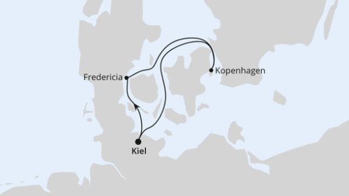 Kurzreise nach Dänemark ab Kiel 2 Kiel - Fredericia - Kopenhagen - Kiel