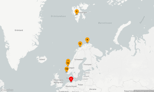 14 Nächte - Zauber des Nordens - Rundreise ab Hamburg Hamburg - Molde - Tromsø - Longyearbyen - Honningsvåg - Olden - Stavanger