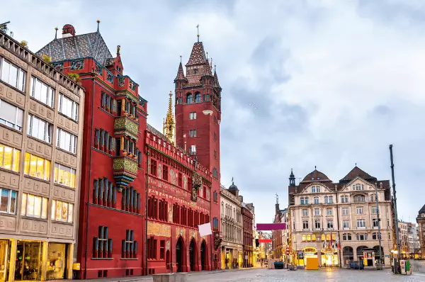 Das berühmte Baseler Rathaus aus dem 16. Jahrhundert