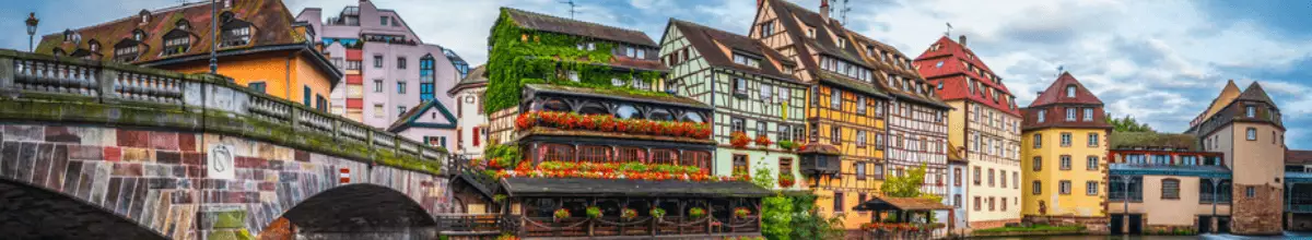 Die schöne Häuserfassade von Straßburg