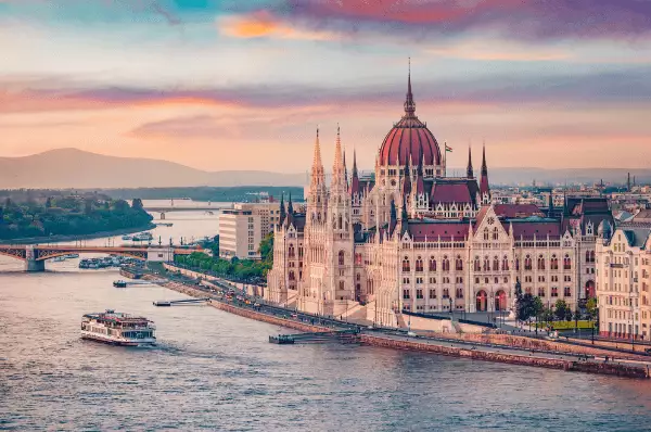 Skyline von Budapest Kreuzfahrthafen Budapest