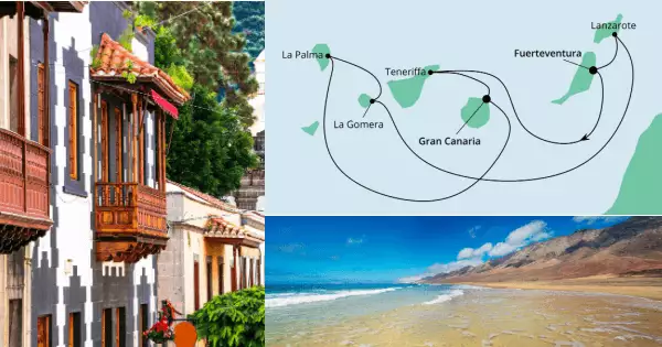 Von Fuerteventura nach Gran Canaria mit AIDAmar Route: Fuerteventura - Teneriffa - Gran Canaria - La Palma - La Gomera - Seetag - Lanzarote/Fuerteventura - Fuerteventura - Teneriffa - Gran Canaria