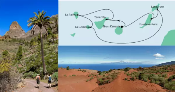 Kanaren mit La Gomera mit AIDAmar Route: Gran Canaria - Teneriffa - La Palma - La Gomera - Lanzarote - Fuerteventura - Fuerteventura - Seetag - Gran Canaria
