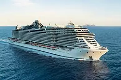 MSC Seascape auf dem Meer, Seitenansicht