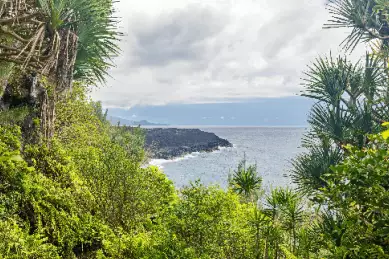 Der Ausblick aus der Natur aufs Meer