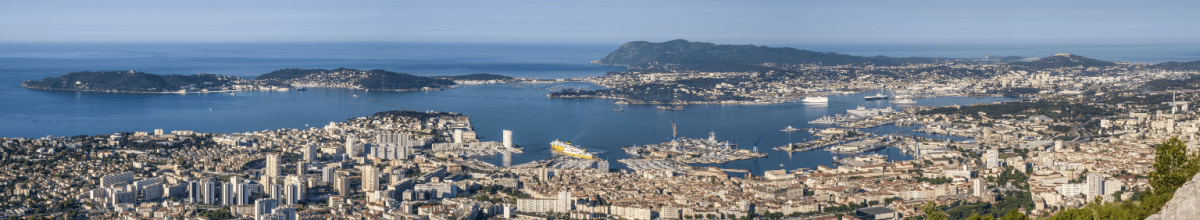 Panoramablick Toulon und Meer