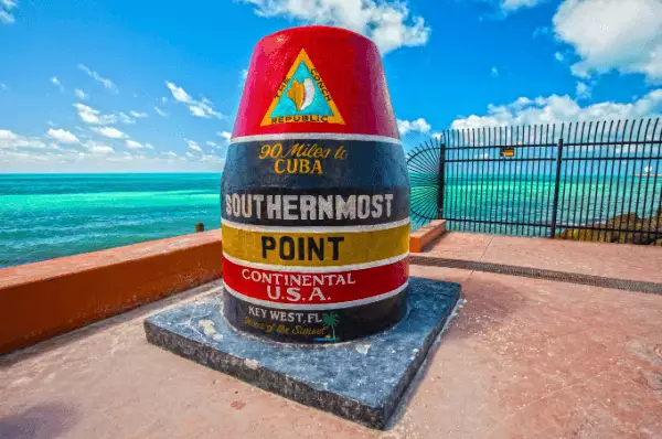 Southernmoist Point Key West Southernmoist Point in Key West am Meer