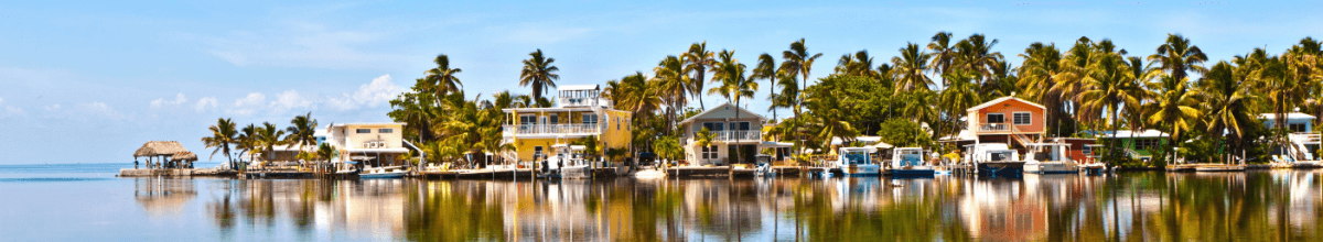 Key West Wohngebiet mit Palmen am Meer