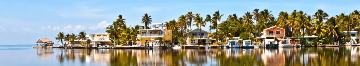Key West Wohngebiet mit Palmen am Meer