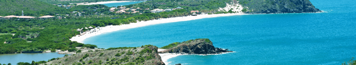 Aus der Vogelperspektive ist die Isla Margarita zusehen.