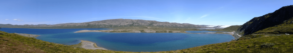 Blauer See in Kangerlussuaq, Grönland.