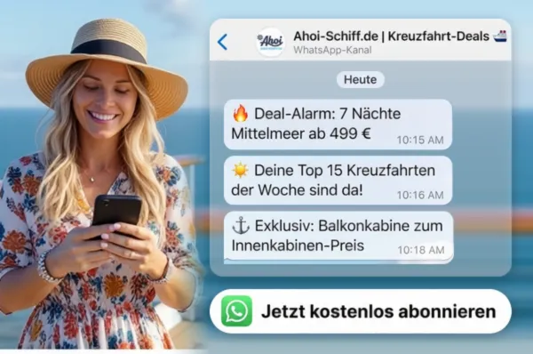Link zum Abonnement des allgemeinen Whats-App-Newsletters von Ahoi-Schiff.de