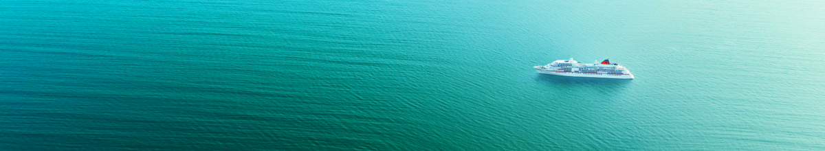 Ein Kreuzfahrtschiff auf dem Meer.