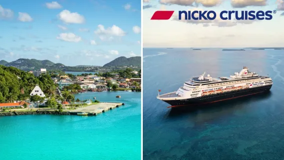 Angebote der Woche von nicko cruises 2-teiliges Bild: links Johann Lafer, der auf einem nicko cruises Schiff ein Gourmet-Menü zaubert, rechts die Stadt Avignon in Südfrankreich an der Rhone.