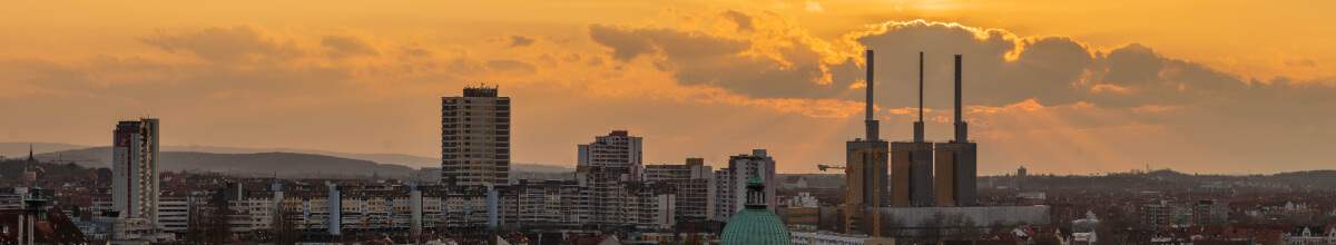 Panorama der Stadt Hannover.