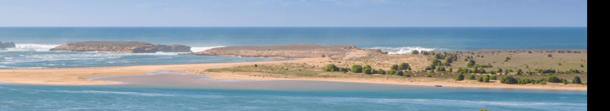 Safi: Meer mit Sandbank.