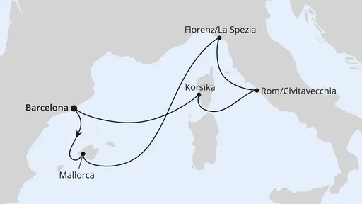 Route Mediterrane Schätze mit Korsika ab Barcelona