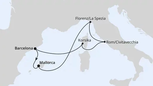 Route Mediterrane Schätze mit Korsika ab Barcelona 2