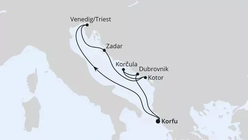 Route Adria ab Korfu 1