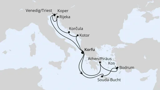 Route Adria & Griechenland ab Korfu 1