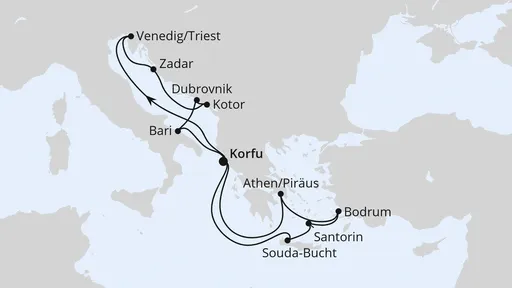 Route Adria & Griechenland ab Korfu 3