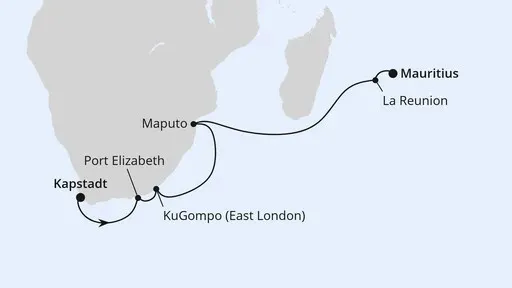 Route Südafrika, La Réunion & Mauritius 1