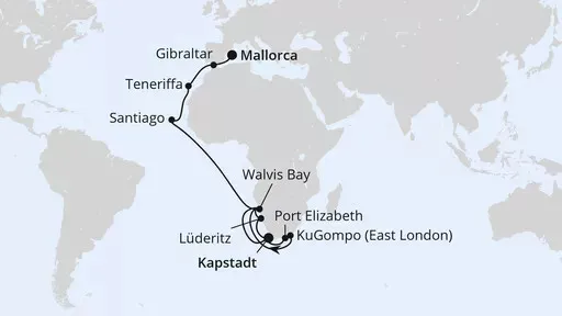 Route Weltenbummler Südafrika & Namibia ab Kapstadt
