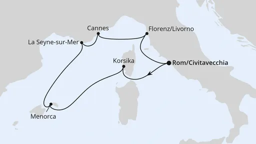 Route Mediterrane Schätze ab Civitavecchia