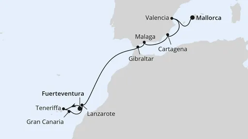 Route Kanaren & Südspanien ab Fuerteventura