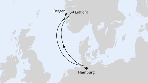 AIDAprima Kreuzfahrt - 5 Nächte - Kurzreise nach Norwegen ab Hamburg ab 14.10.26