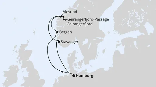 Route Norwegens Welterbe ab Hamburg 1