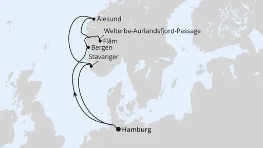 Route Norwegens Welterbe ab Hamburg 1