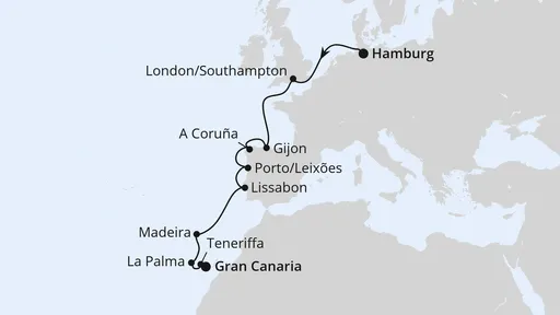 Route Westeuropa-Highlights ab Hamburg 1