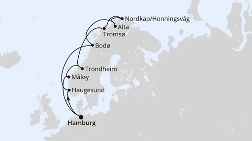 Route Winter im hohen Norden ab Hamburg
