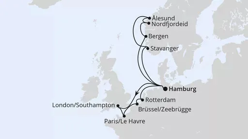 Route Metropolen & Norwegen ab Hamburg