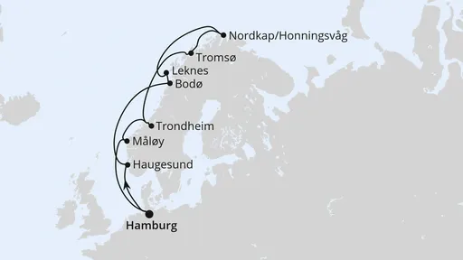 Route Winter im hohen Norden ab Hamburg