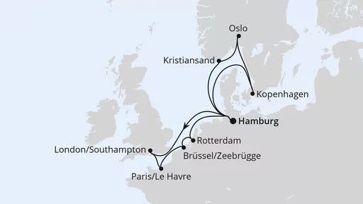 AIDAnova Kreuzfahrt - 14 Nächte - Metropolen & Skandinavien ab Hamburg ab 28.11.26