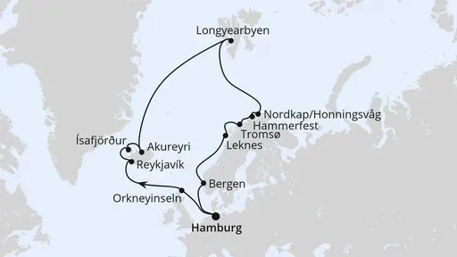 Route Highlights am Polarkreis ab Hamburg