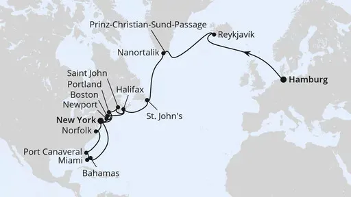 Route Weltenbummler Grönland, Kanada & USA