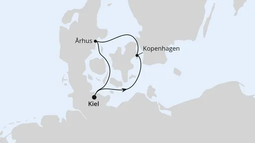 Route Kurzreise nach Dänemark ab Kiel