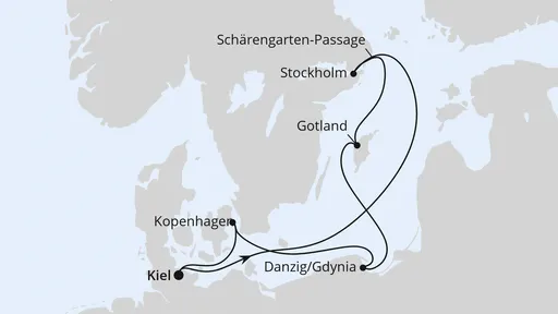 Route Schweden, Polen & Dänemark ab Kiel